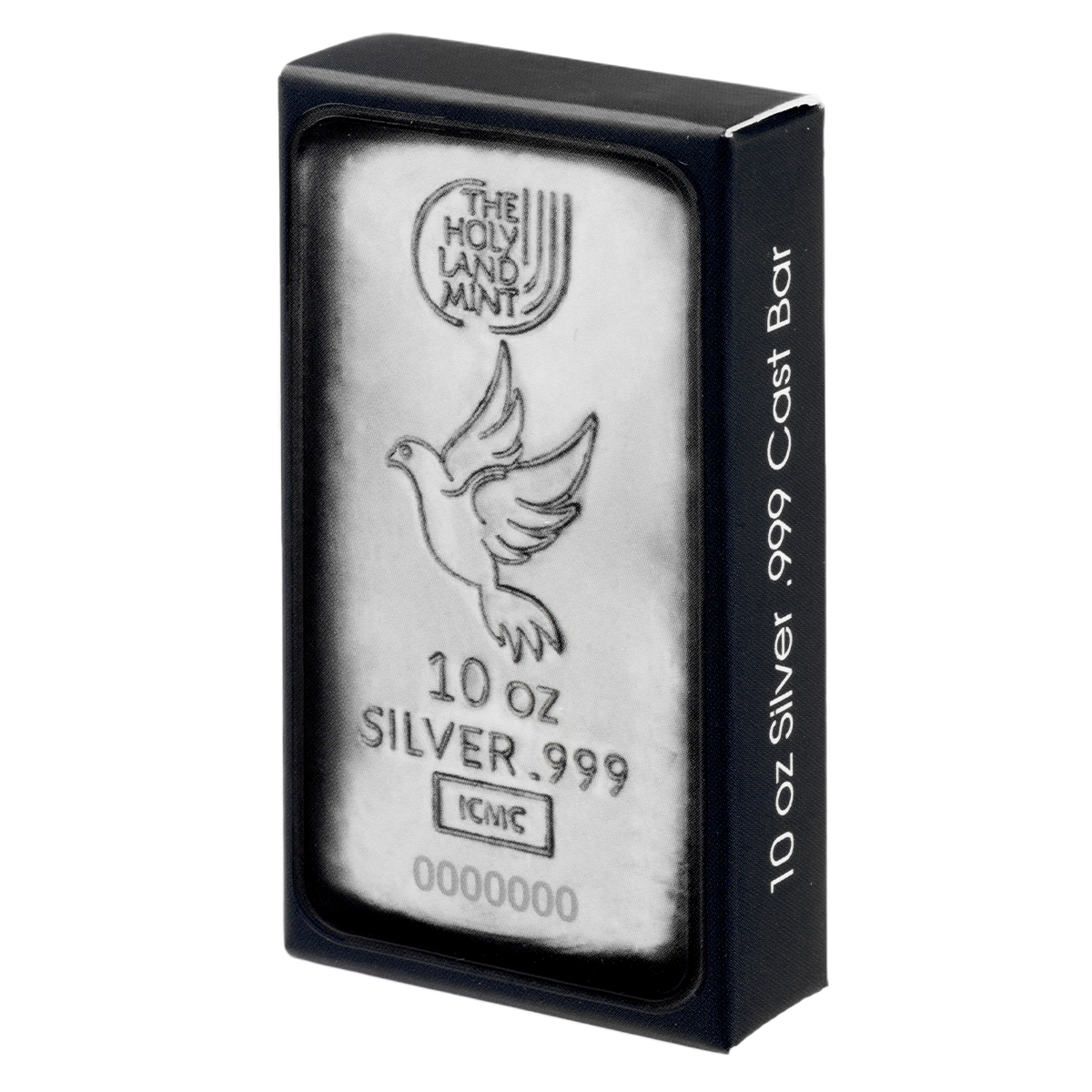 10 oz Silver Cast Bar - Dove of Peace